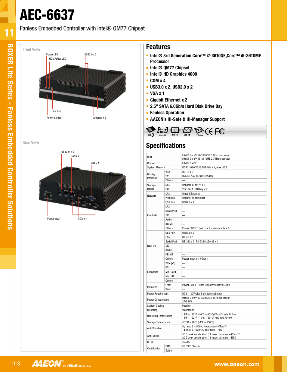 Impulse AEC-6637 User Manual | 2 pages