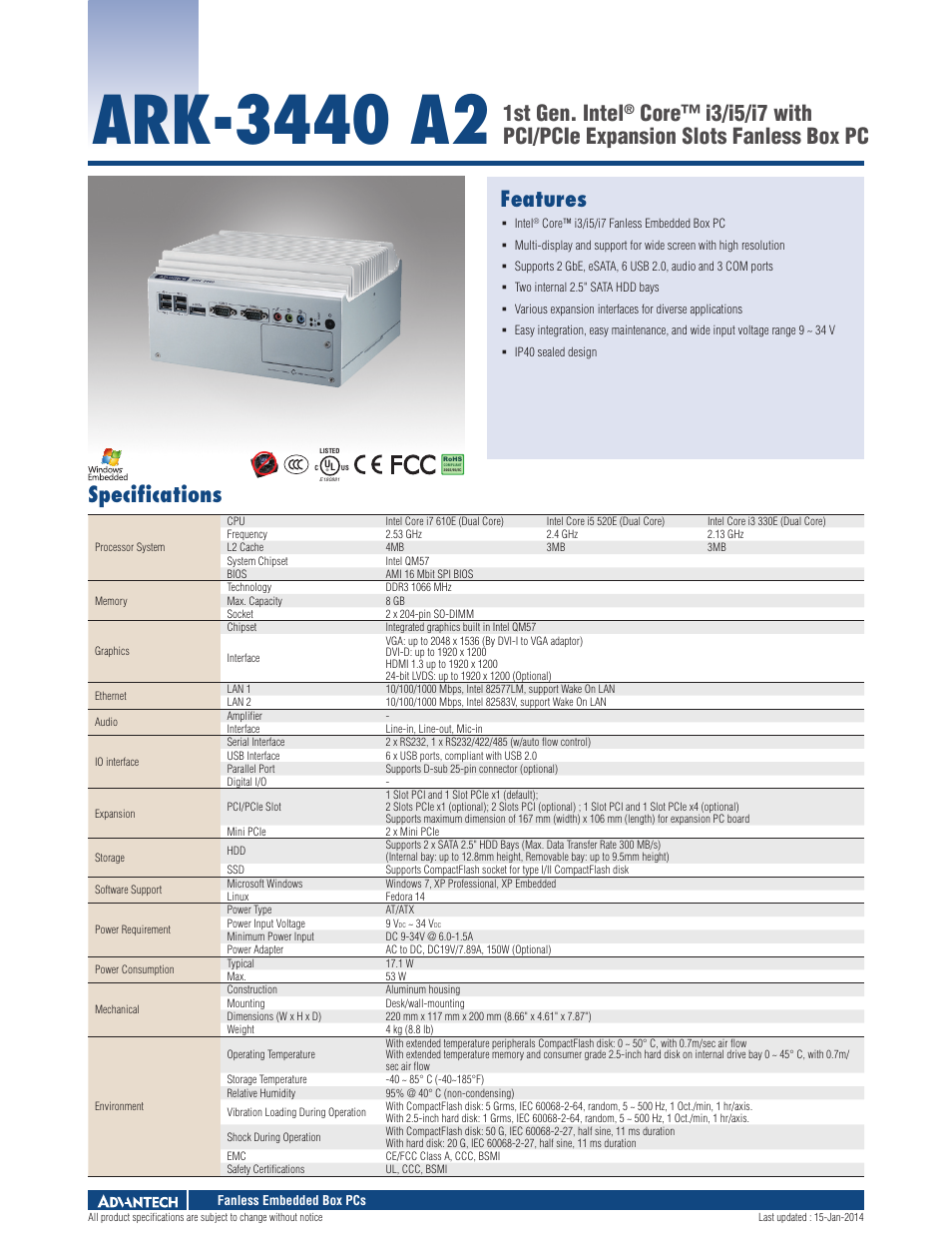 Impulse ARK-3440 User Manual | 2 pages