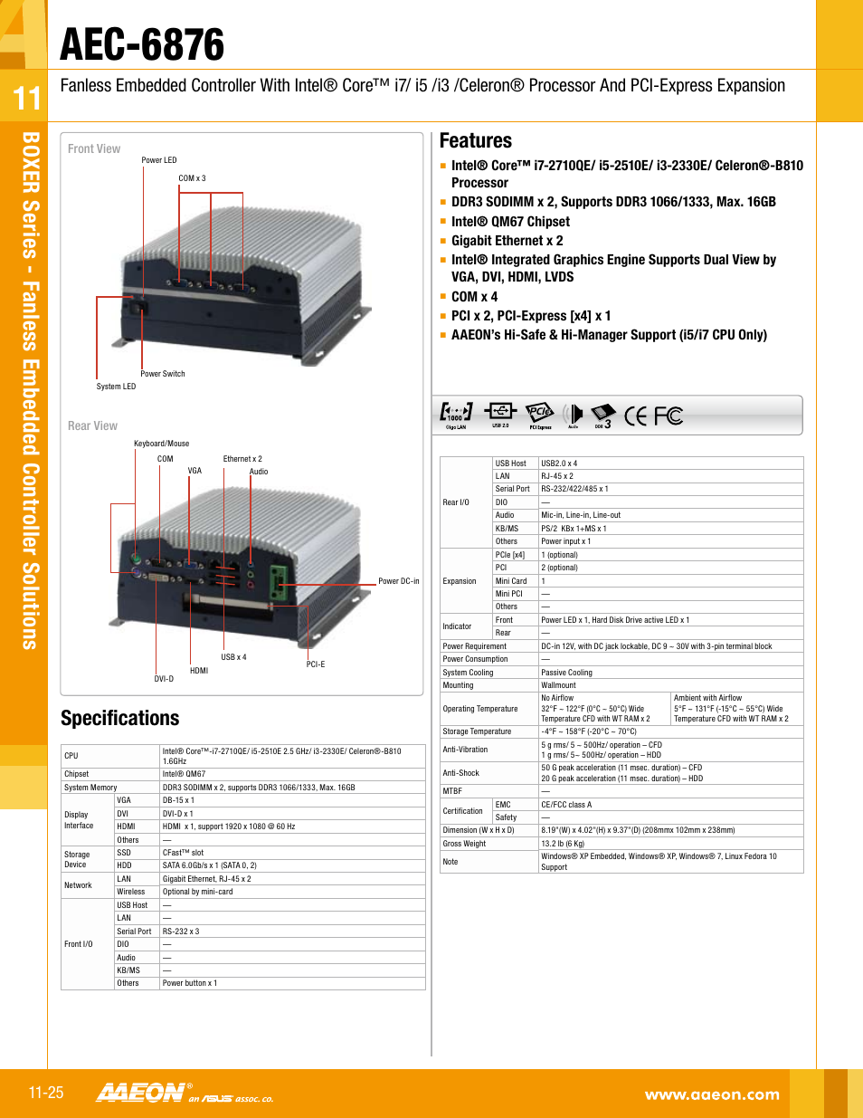 Impulse AEC-6876 User Manual | 2 pages