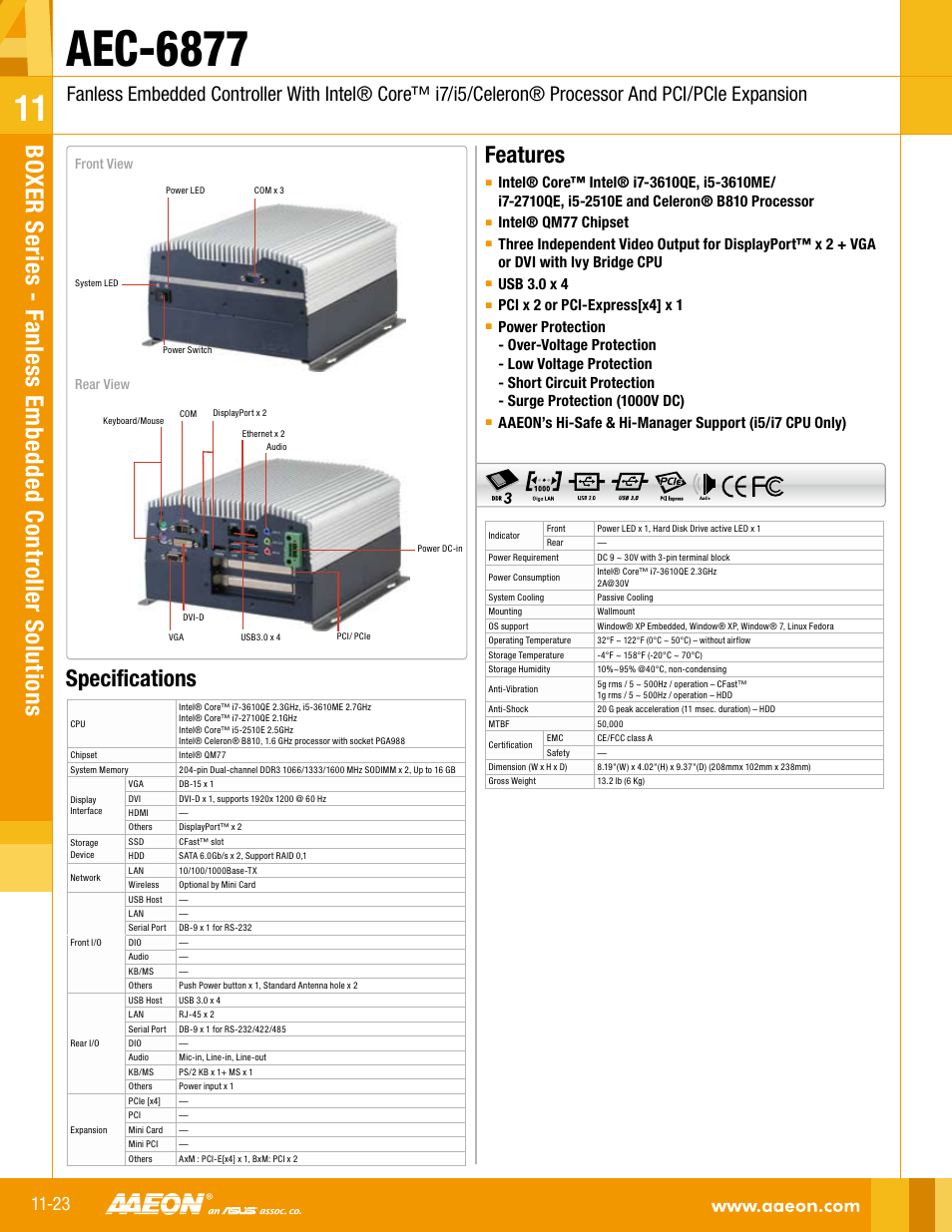 Impulse AEC-6877 User Manual | 2 pages