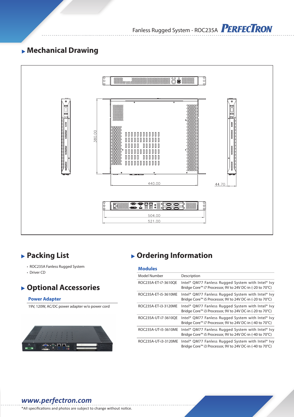 Optional accessories | Impulse ROC235A User Manual | Page 2 / 2