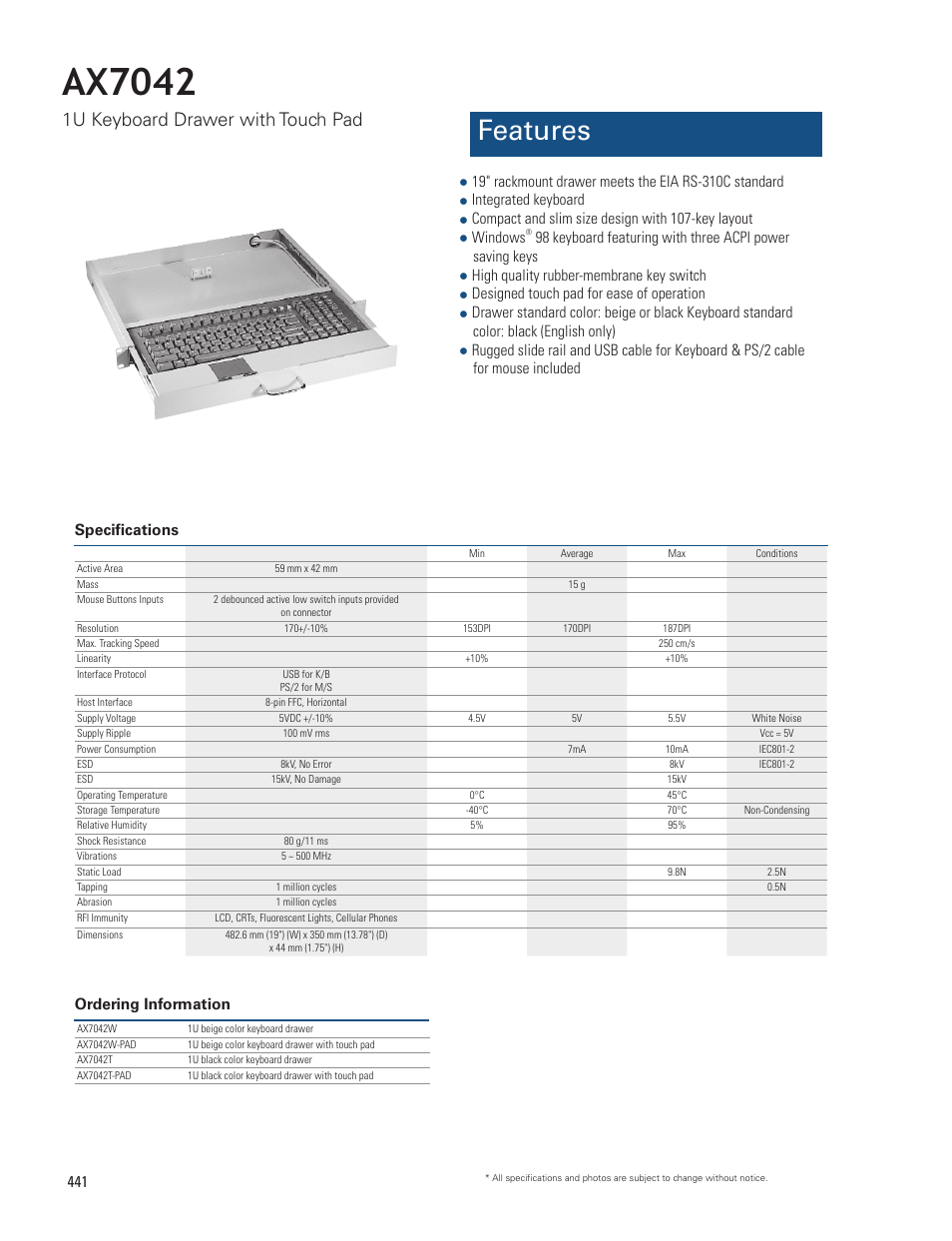 Impulse AX7042 User Manual | 1 page