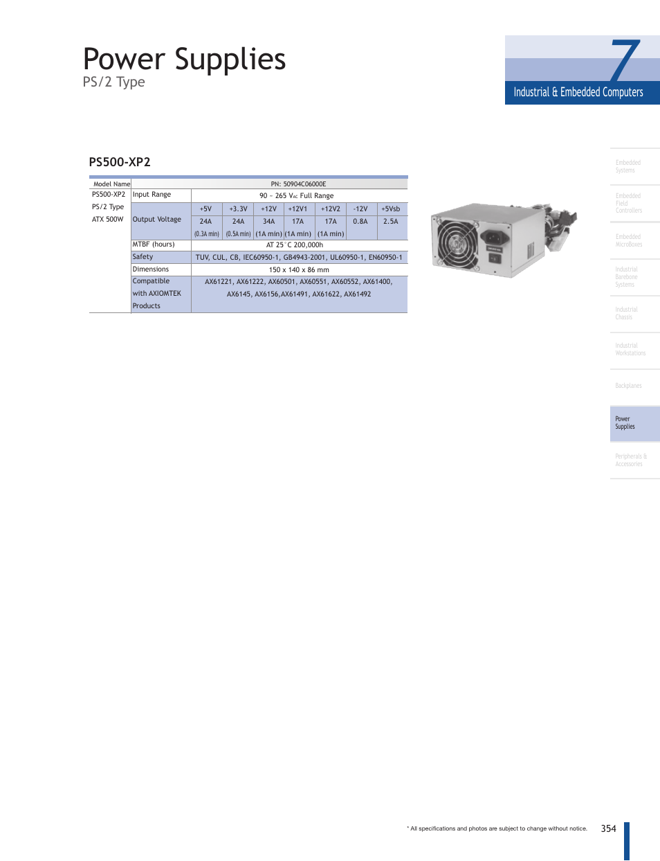 Impulse PS500-XP2 User Manual | 1 page