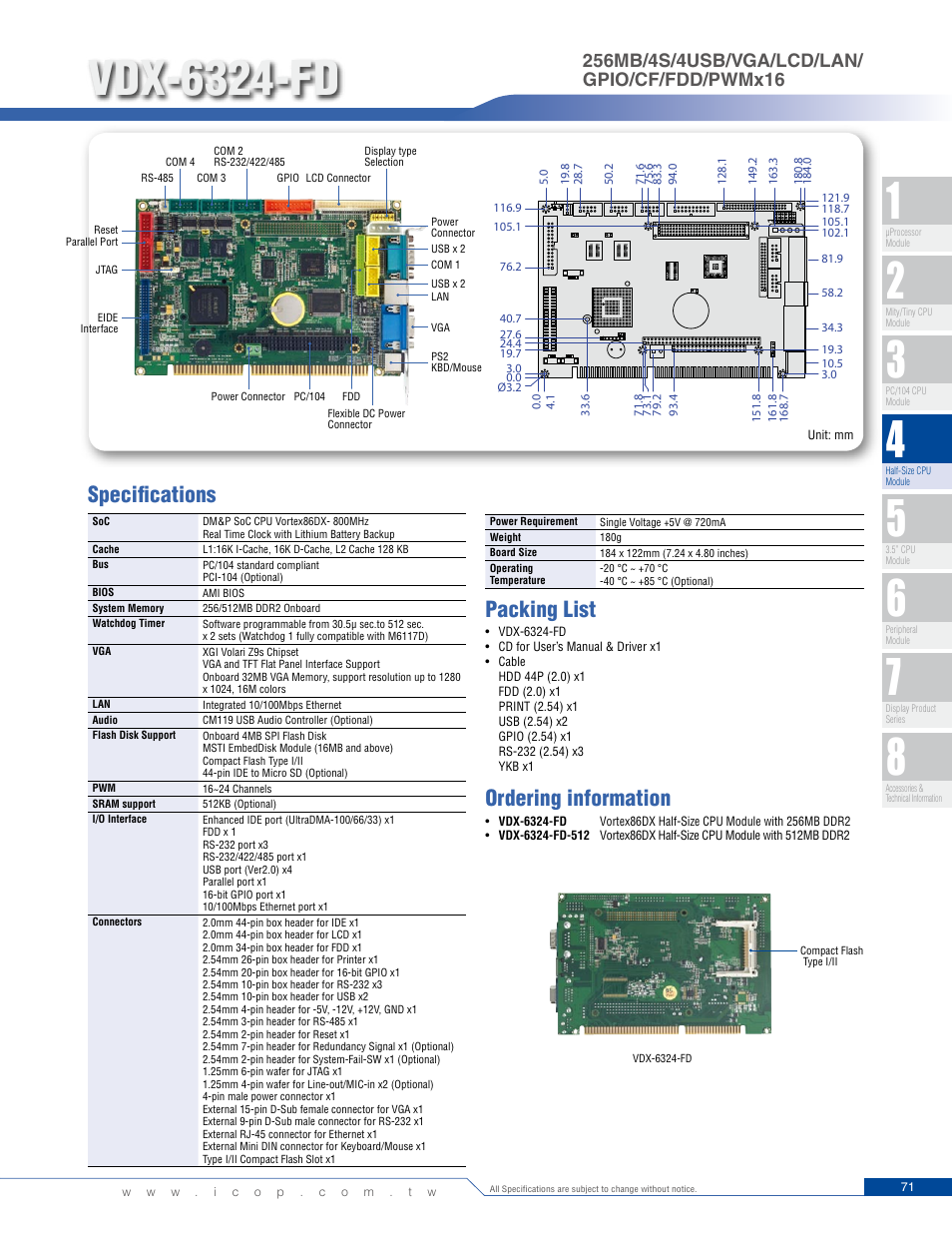 Impulse VDX-6324RD-FD User Manual | 1 page