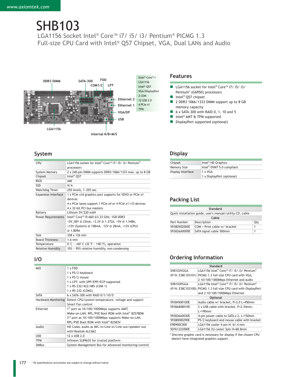 Impulse SHB103 User Manual | 1 page