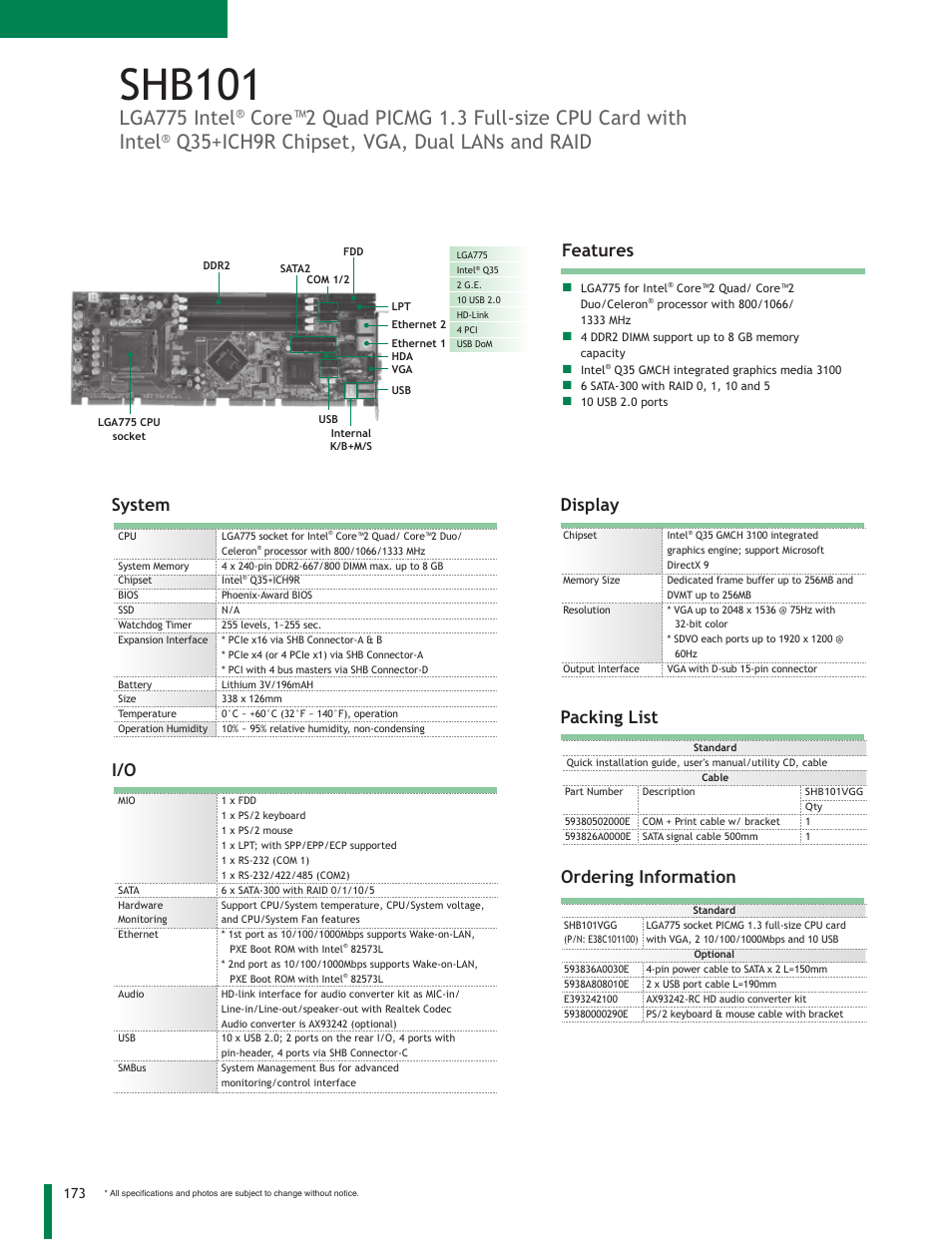 Impulse SHB101 User Manual | 1 page