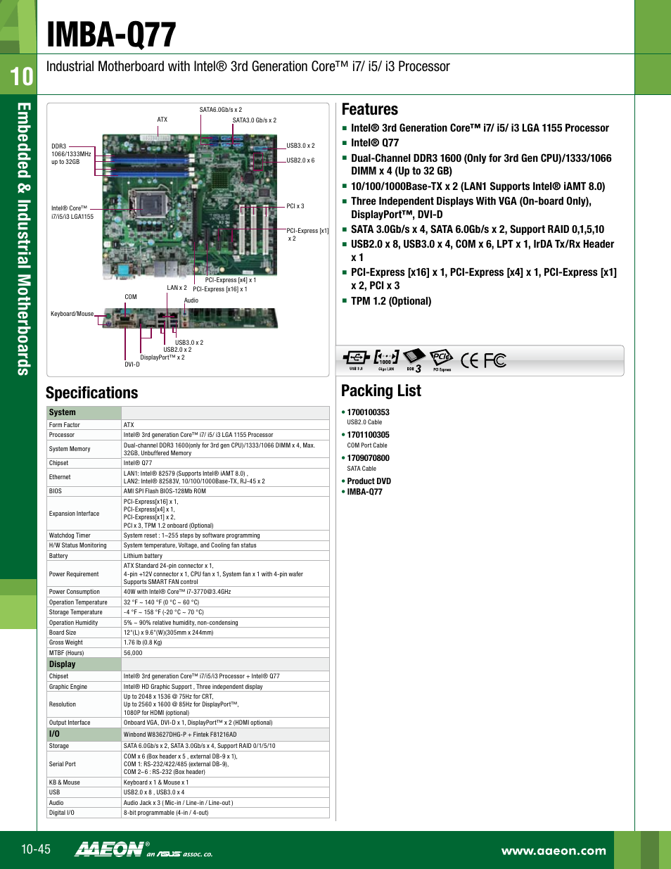 Impulse IMBA-Q77 User Manual | 2 pages