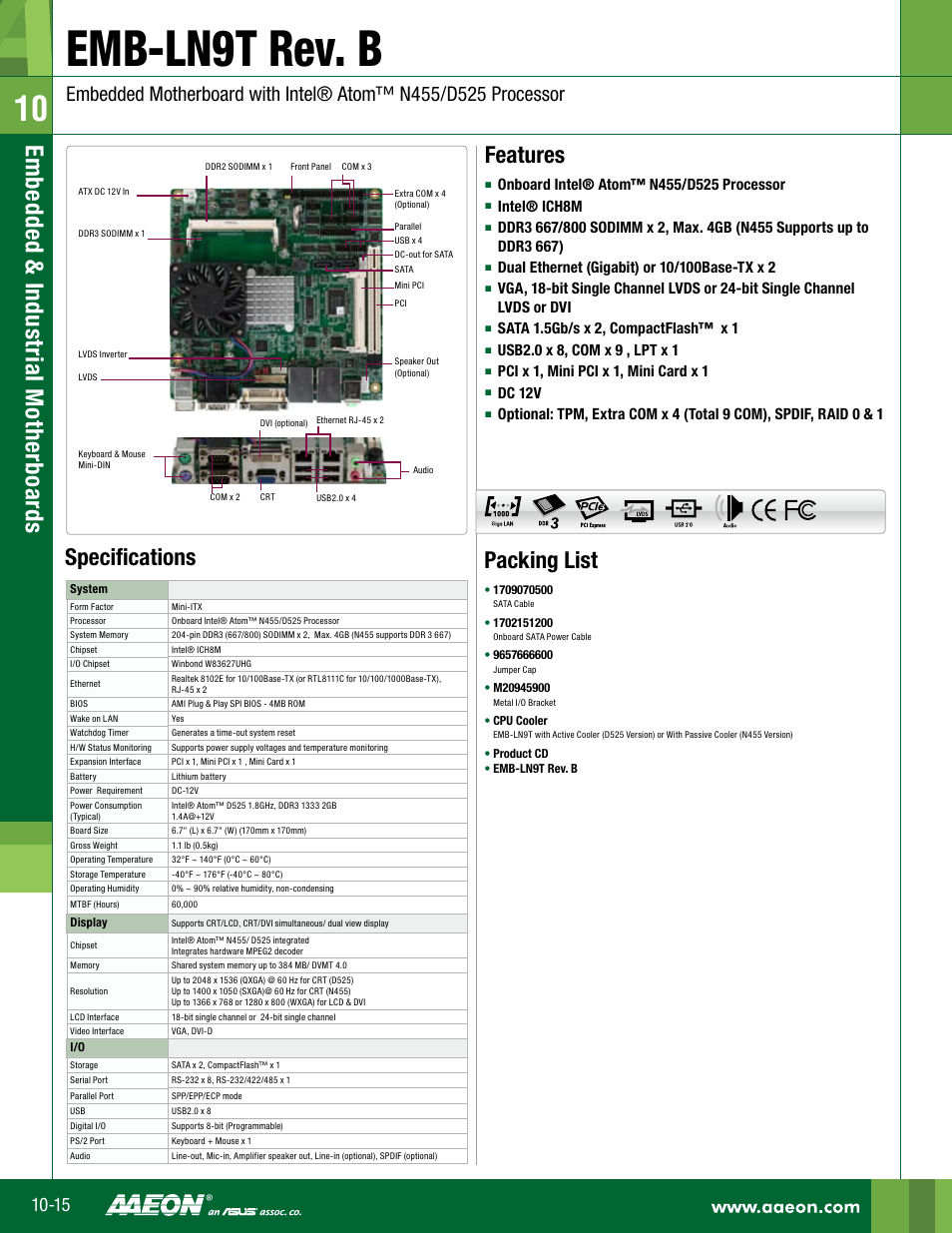 Impulse EMB-LN9T Rev. B User Manual | 2 pages