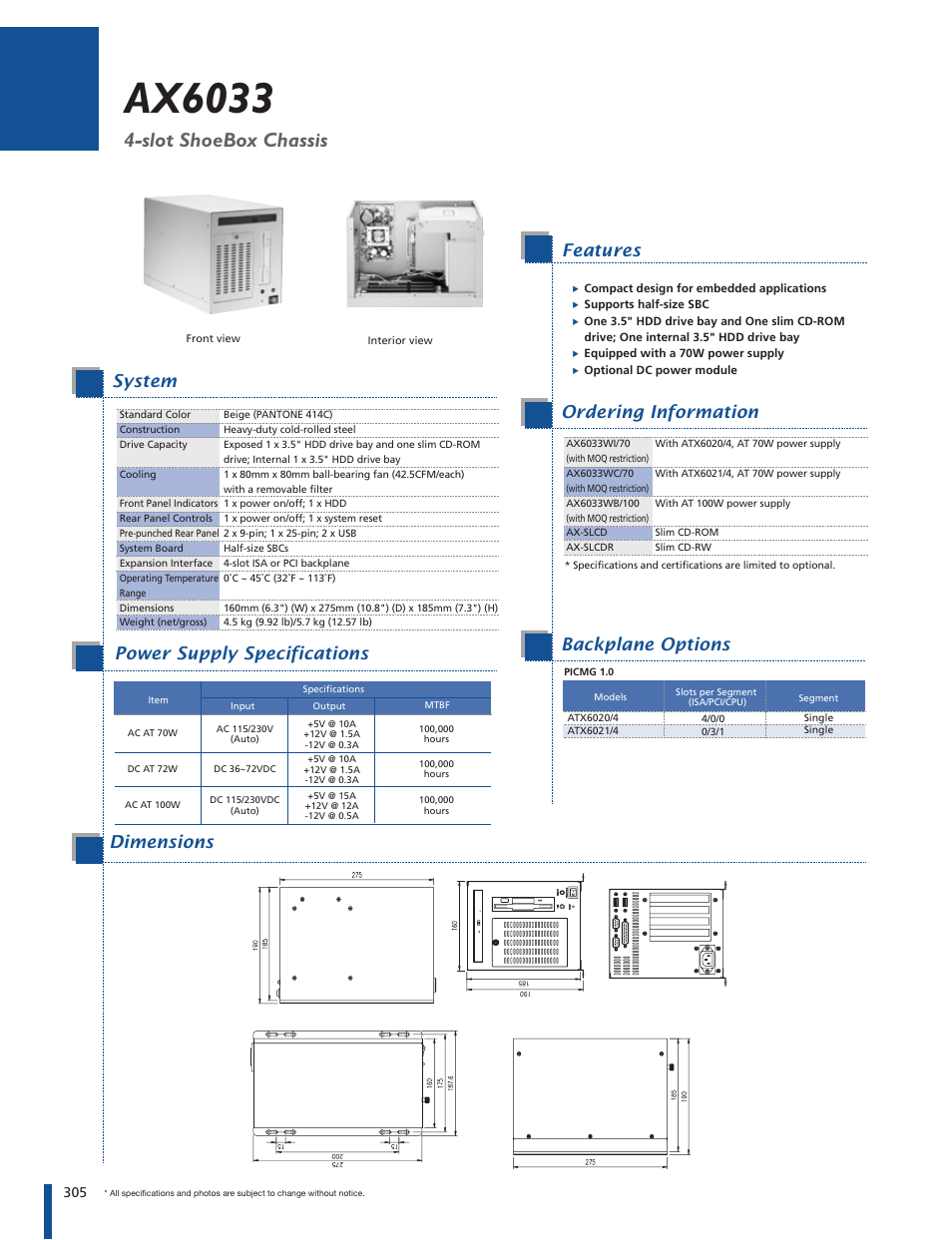 Impulse AX6033 User Manual | 1 page