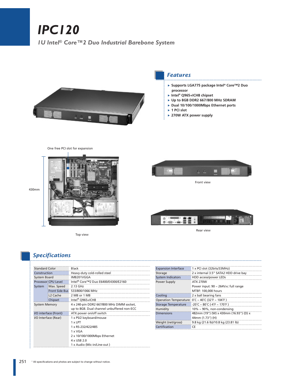 Impulse IPC120 User Manual | 2 pages