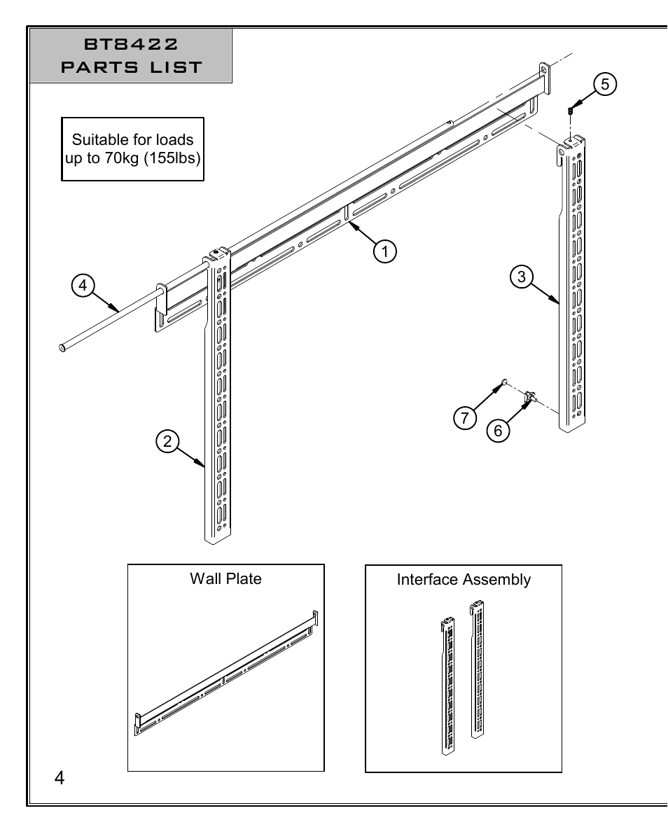 Bt8422 parts list | Impulse BT8422 User Manual | Page 4 / 12