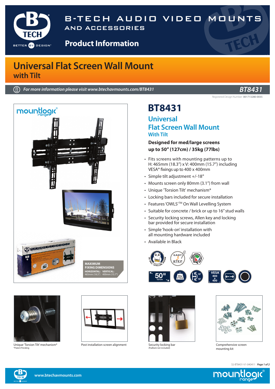 Impulse BT8431 User Manual | 2 pages