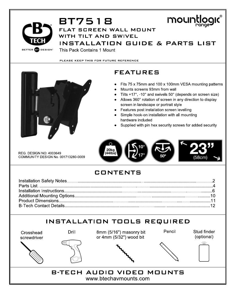 Impulse BT7518 User Manual | 12 pages