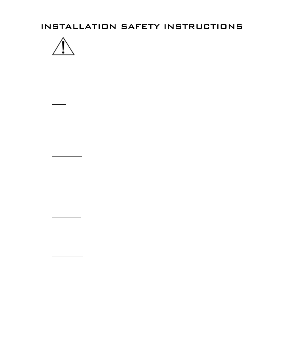 Caution, Installation safety instructions | Impulse BT7518 User Manual | Page 2 / 12