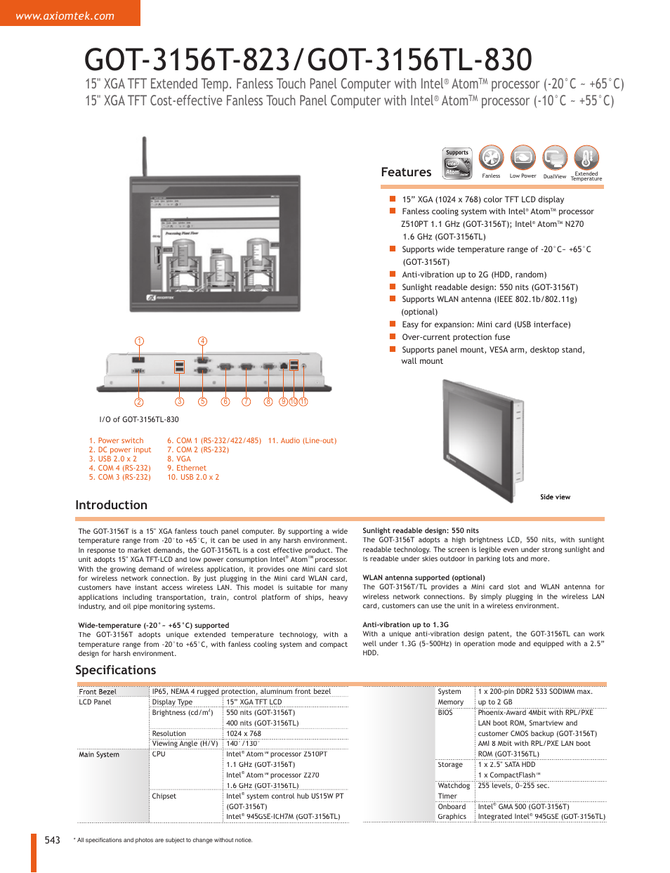 Impulse GOT-3156TL-830 User Manual | 2 pages