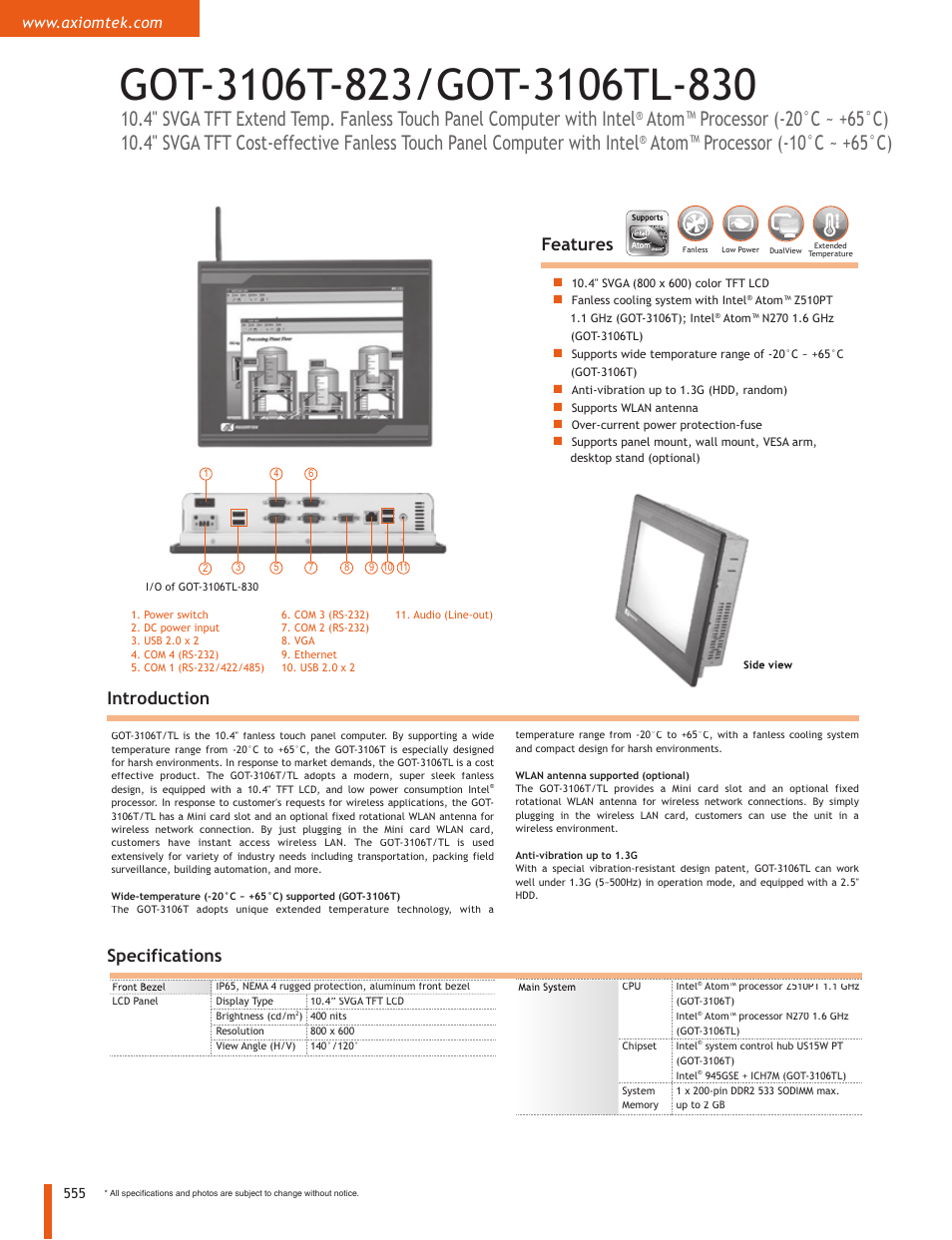 Impulse GOT-3106TL-830 User Manual | 2 pages