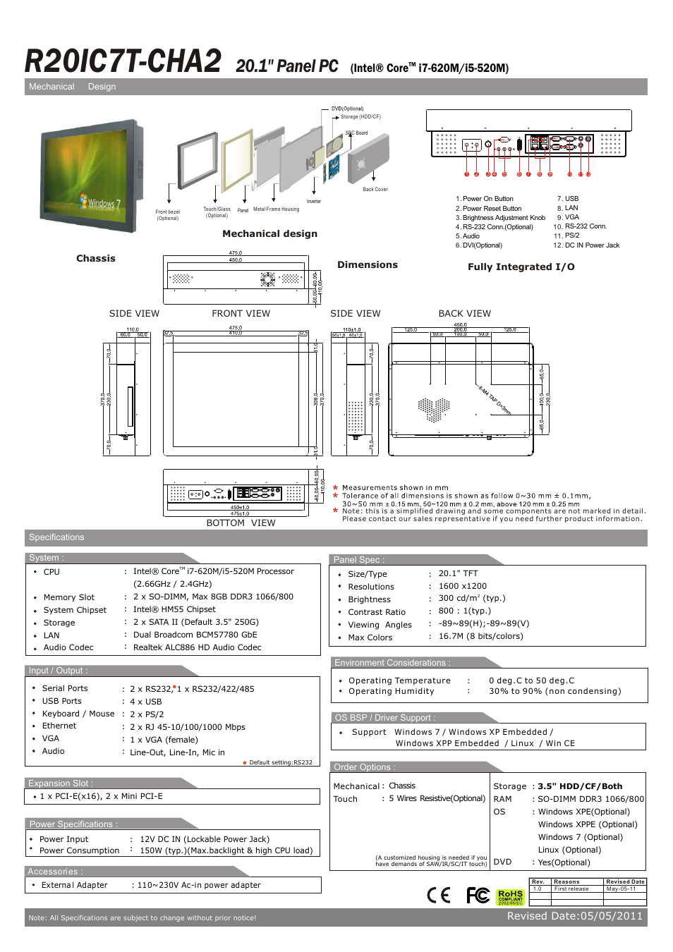 Impulse R20IC7T-CHA2 User Manual | 1 page