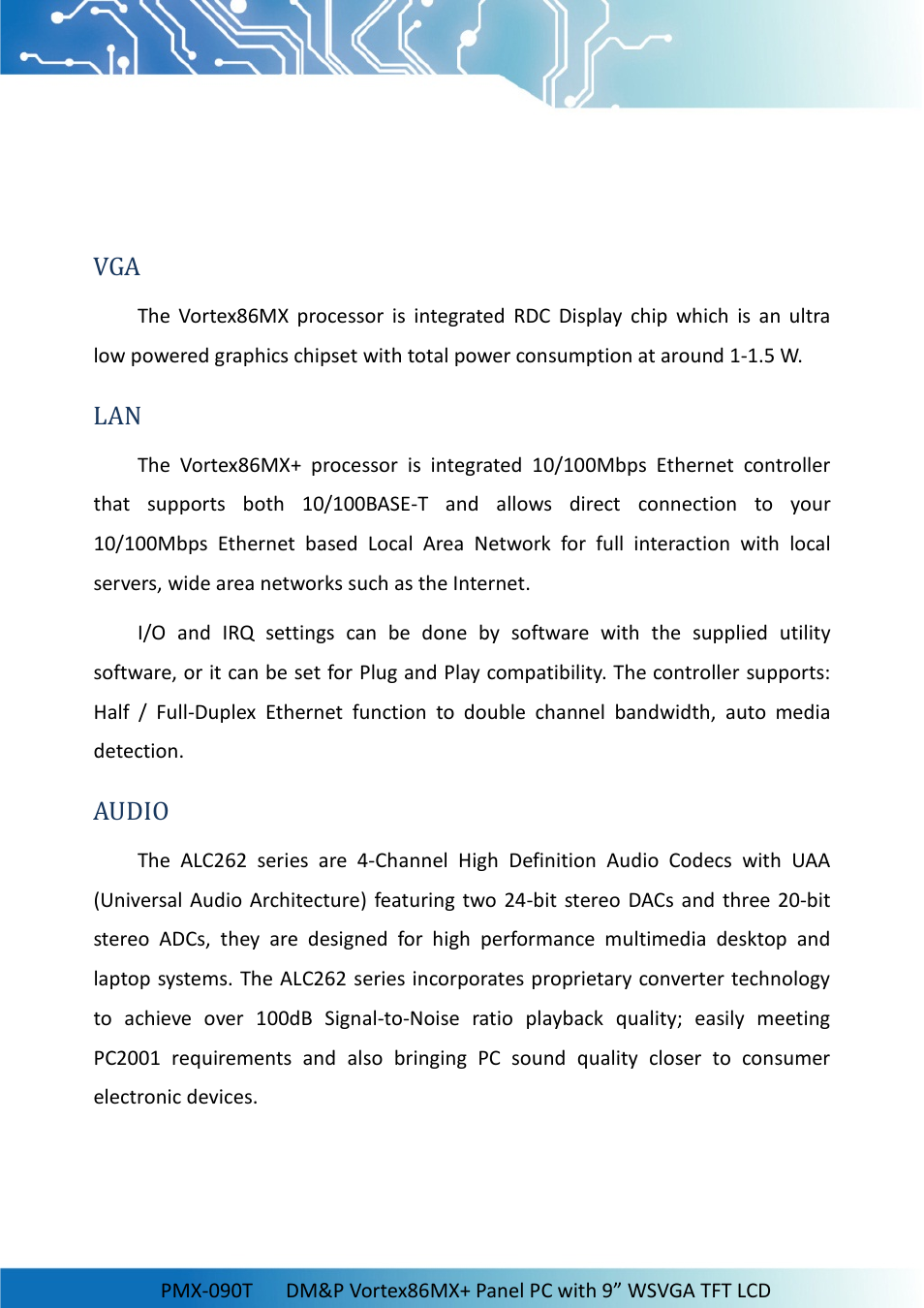 3 .driver installation, Audio, Operating system support | Impulse PMX-090T User Manual | Page 25 / 29