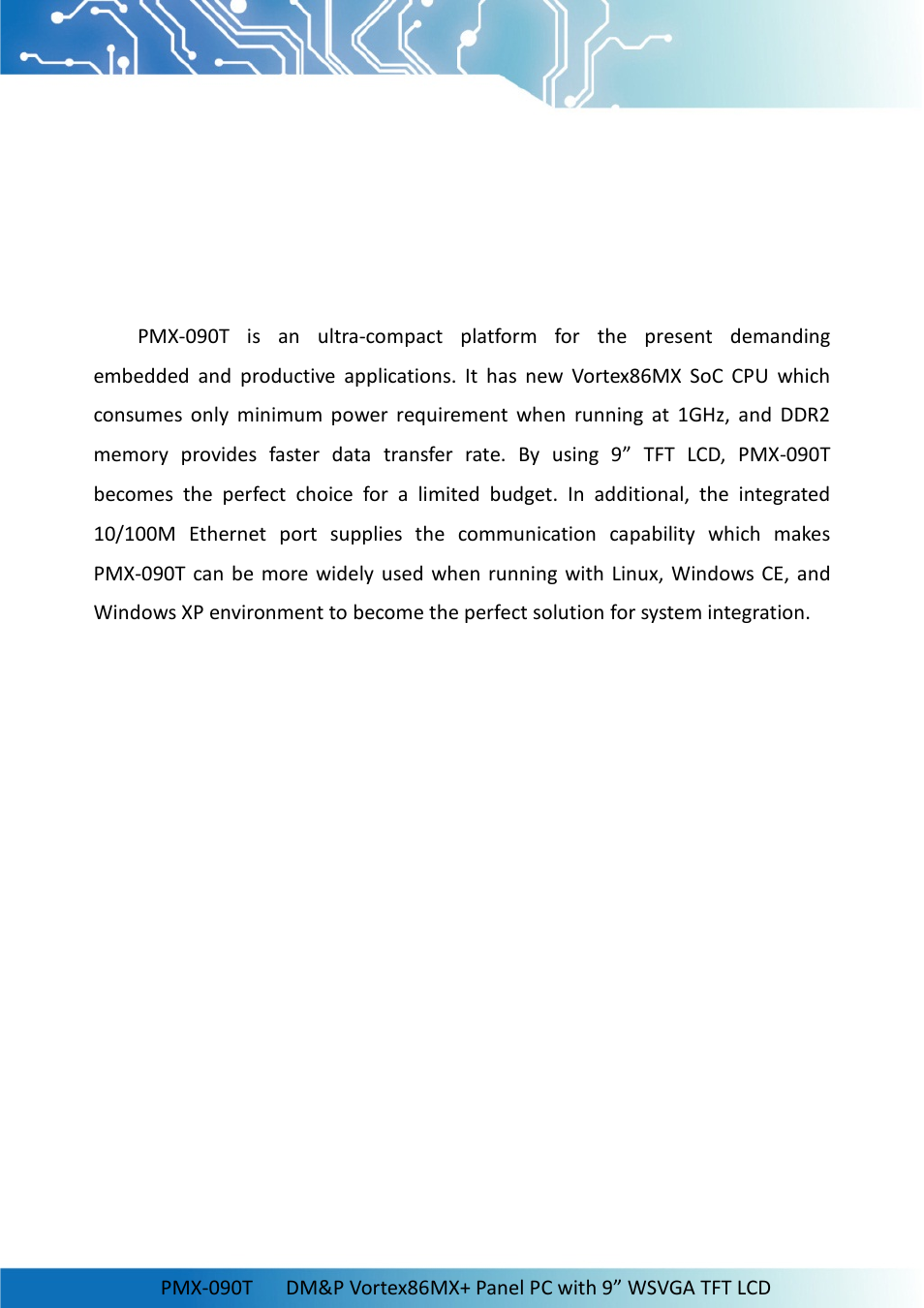 1 .general information, 1 product description | Impulse PMX-090T User Manual | Page 5 / 29