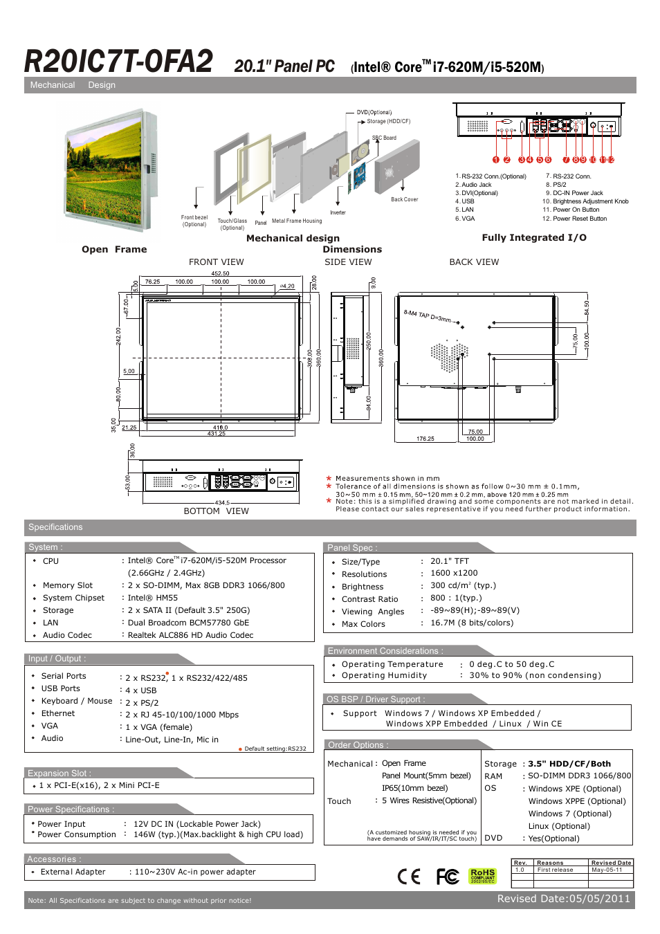 Impulse R20IC7T-OFA2 User Manual | 1 page