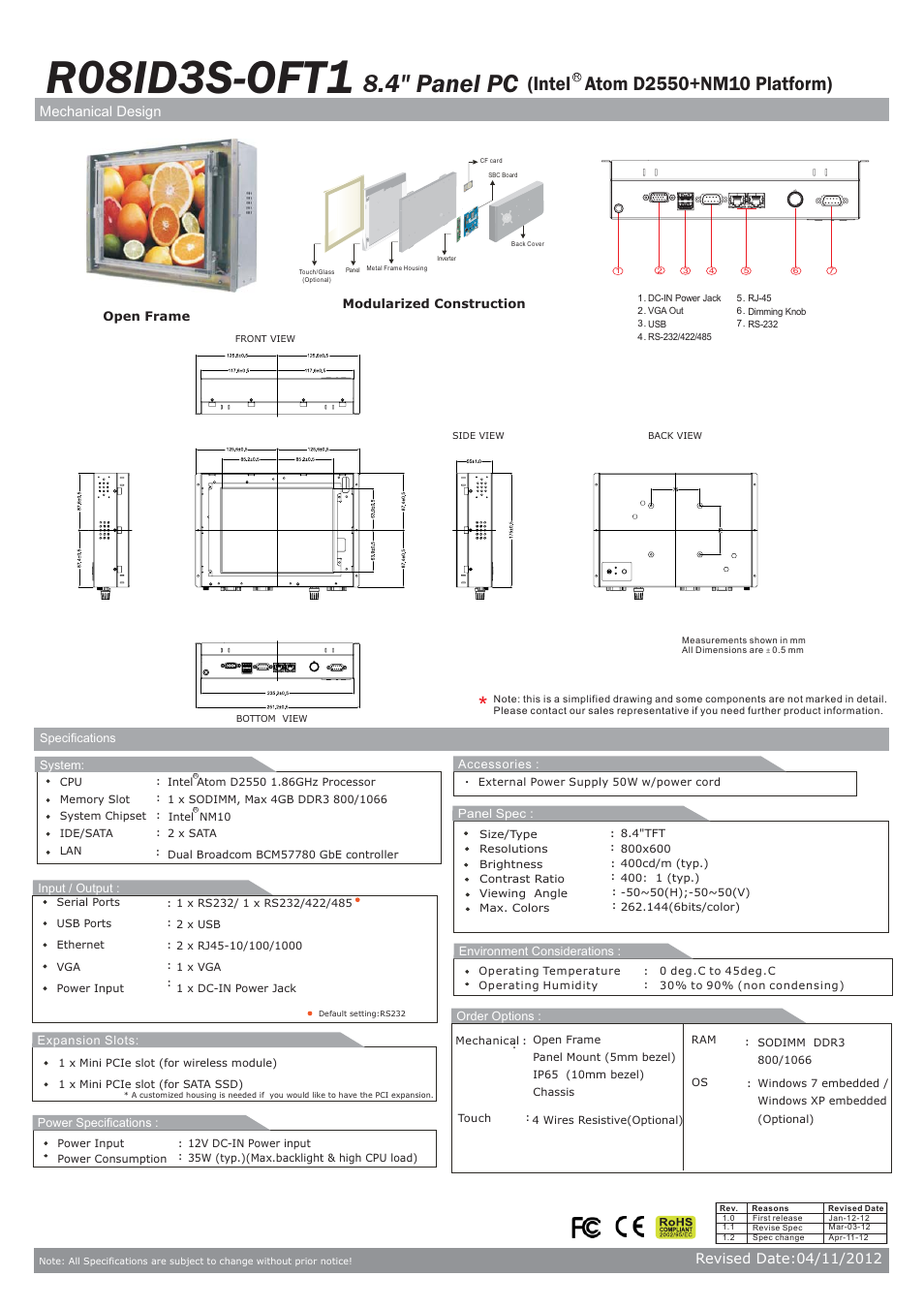 Impulse R08ID3S-OFT1 User Manual | 1 page