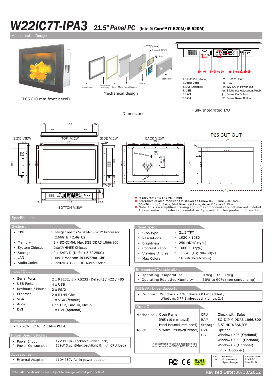 Impulse W22IC7T-IPA3 User Manual | 1 page