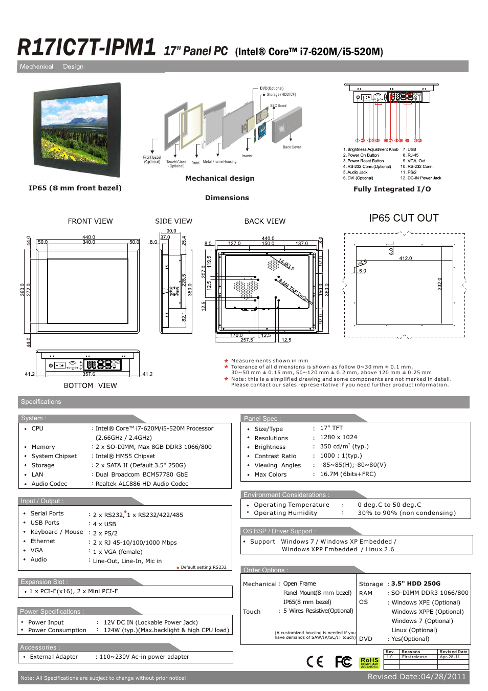 Impulse R17IC7T-IPM1 User Manual | 1 page