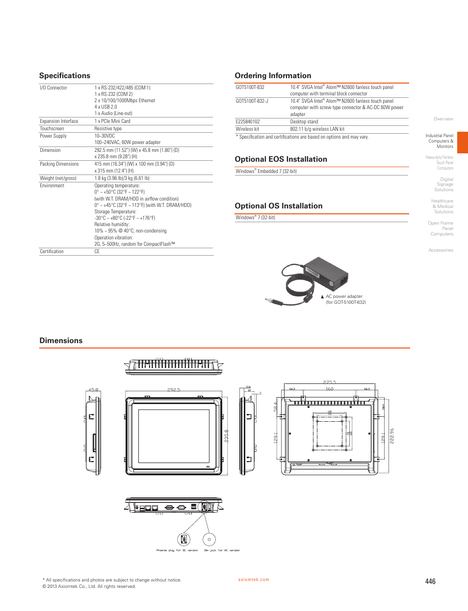 Impulse GOT5100T-832 User Manual | Page 2 / 2