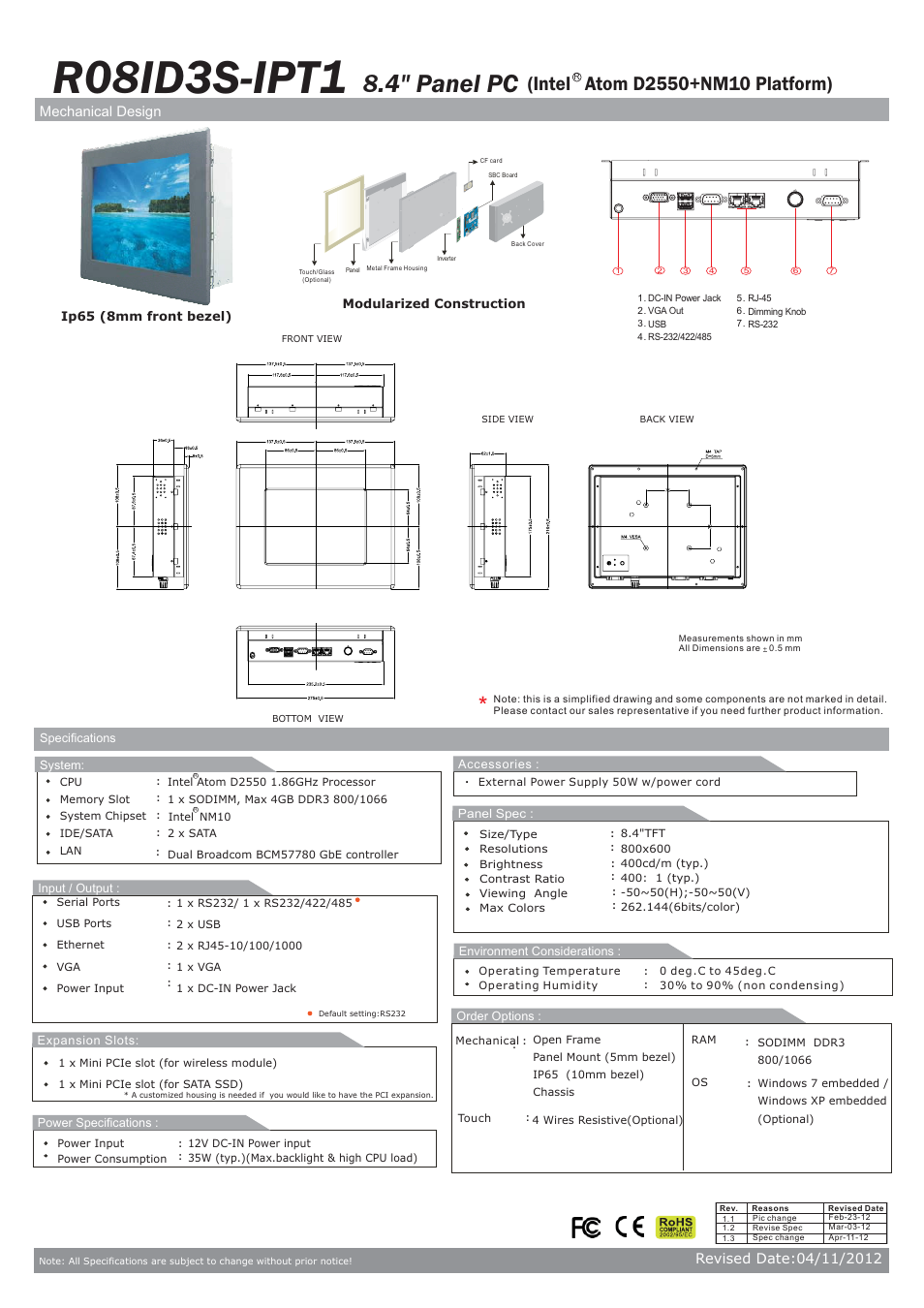 Impulse R08ID3S-IPT1 User Manual | 1 page