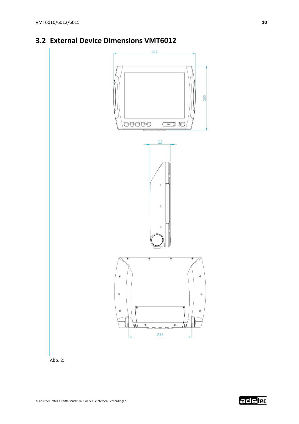 ADS-TEC VMT6010/6012/6015 User Manual | Page 11 / 48