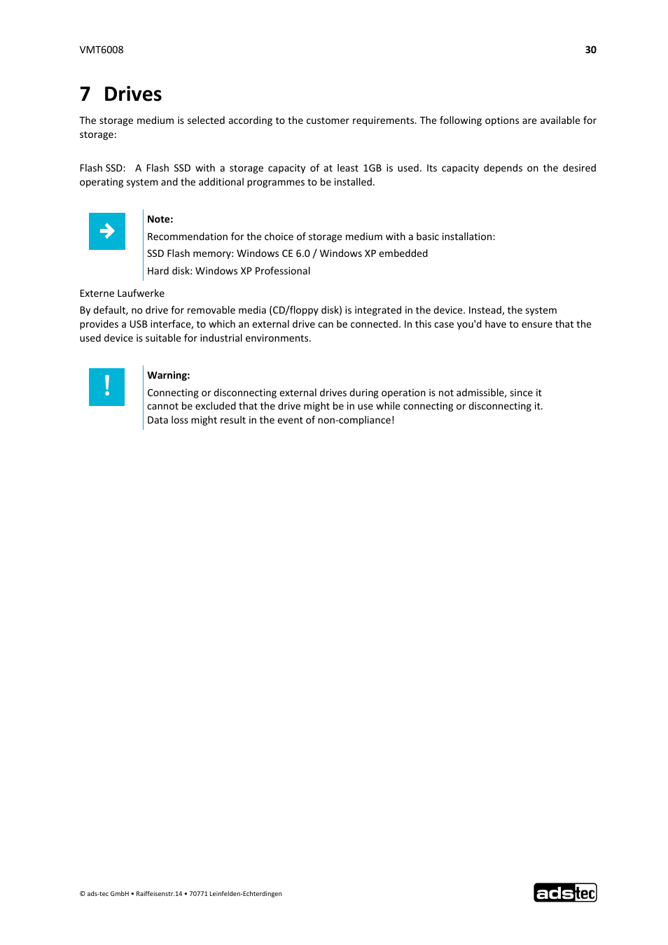 7 drives | ADS-TEC VMT6008 User Manual | Page 31 / 46