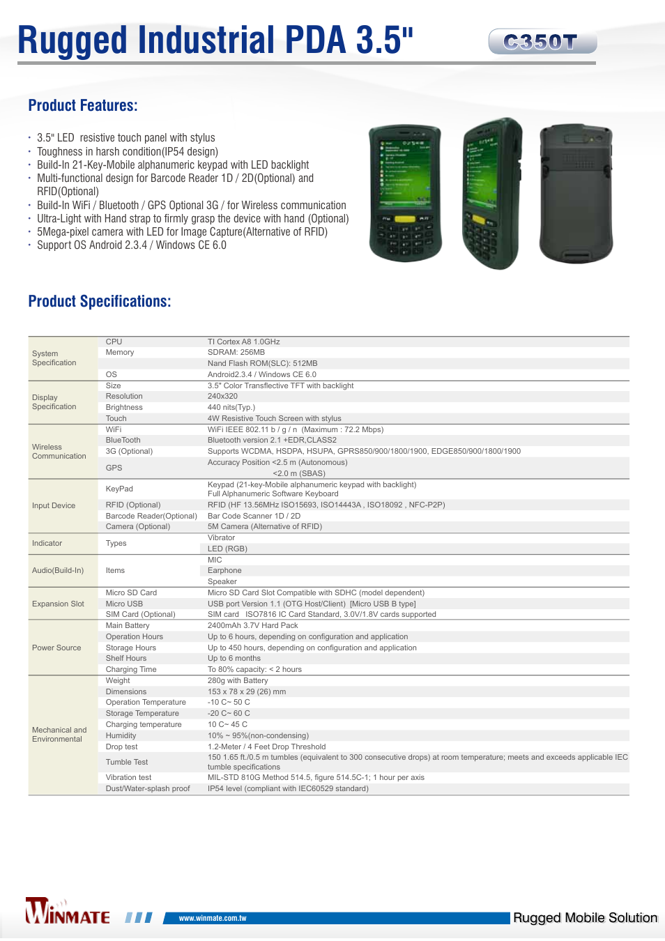 Impulse C350T User Manual | 2 pages