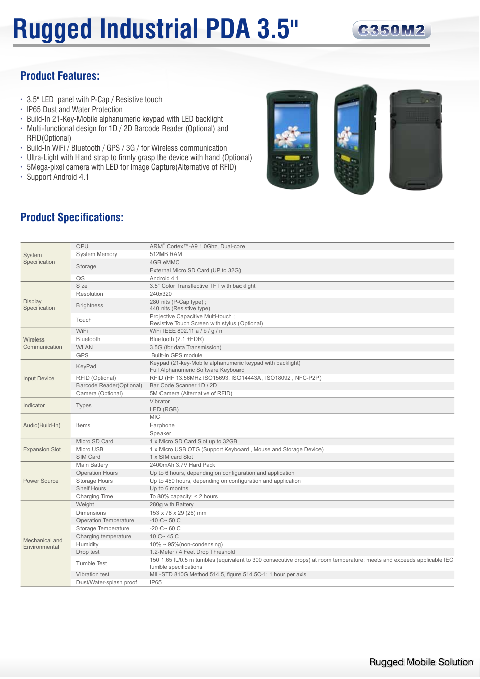 Impulse C350M2 User Manual | 2 pages