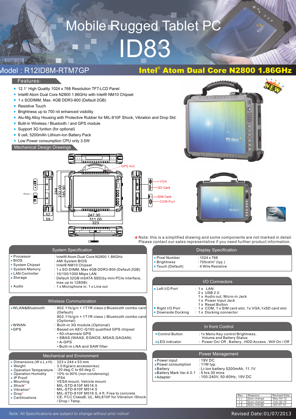 Impulse R12ID8M-RTM7 User Manual | 1 page