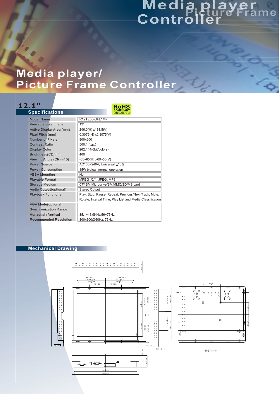 Impulse R12TE00-OFL1MP User Manual | 1 page