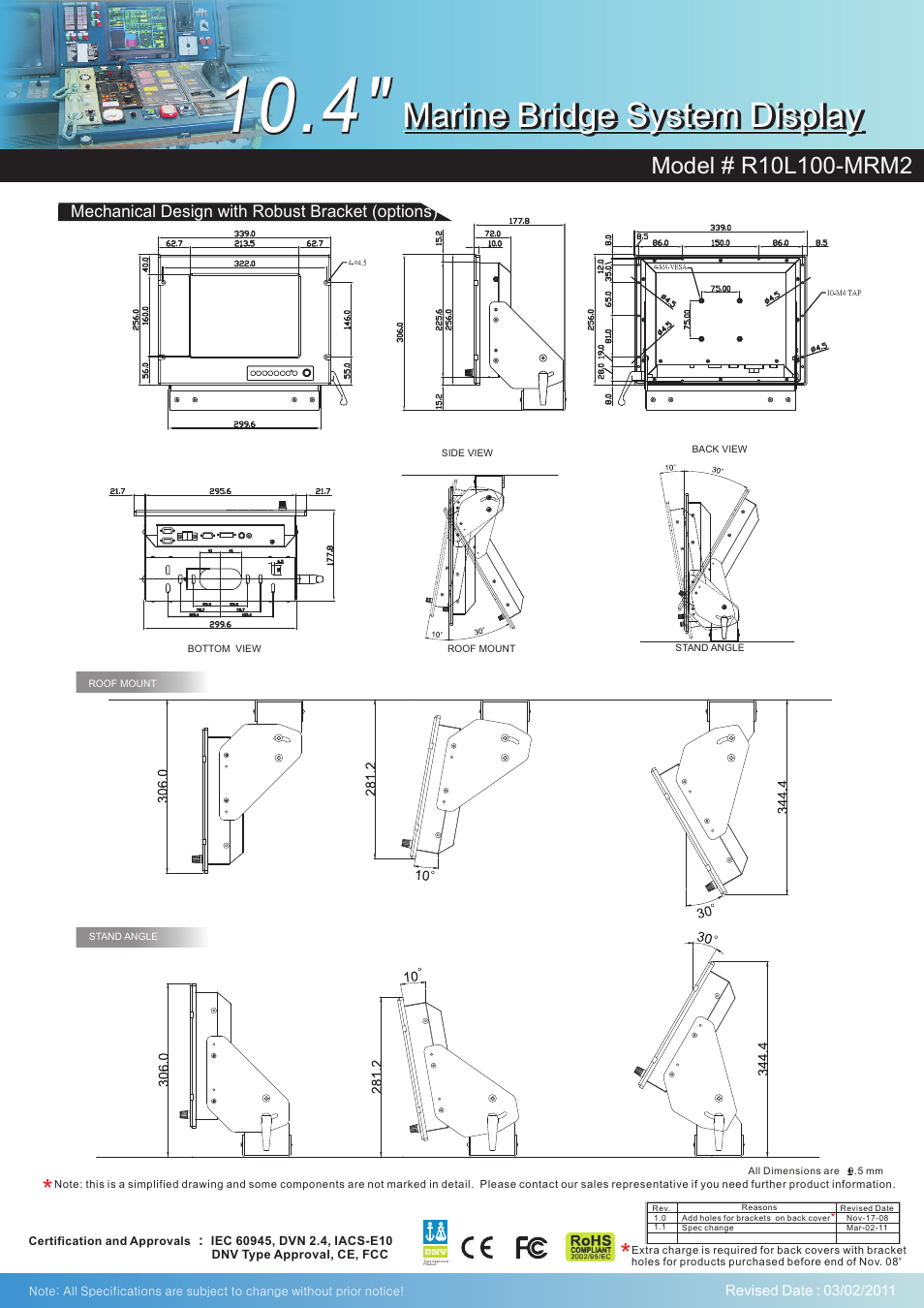 頁面 2, Marine bridge system display | Impulse R10L100-MRM2 User Manual | Page 2 / 2