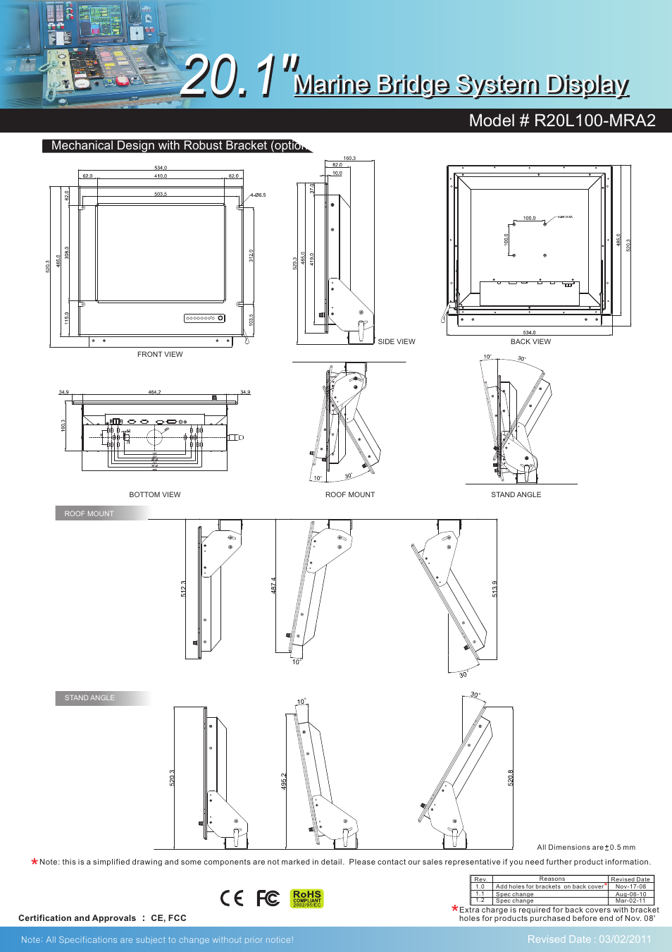 頁面 2, Marine bridge system display | Impulse R20L100-MRA2 User Manual | Page 2 / 2