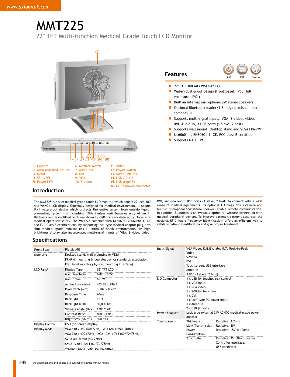 Impulse MMT225 User Manual | 2 pages