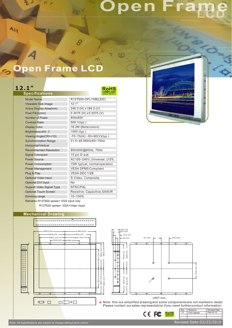 Impulse R12T600-OFL1_HB User Manual | 1 page