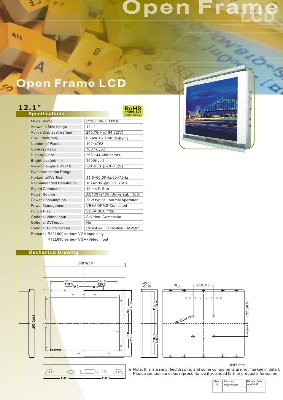 Impulse R12L600-OFM2_HB User Manual | 1 page