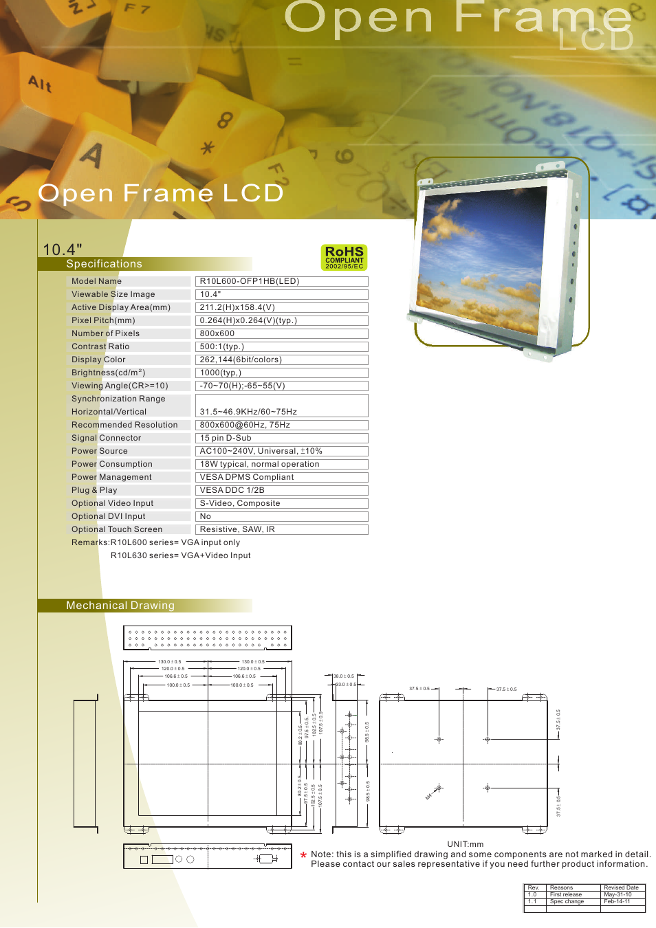 Impulse R10L600-OFP1_HB User Manual | 1 page