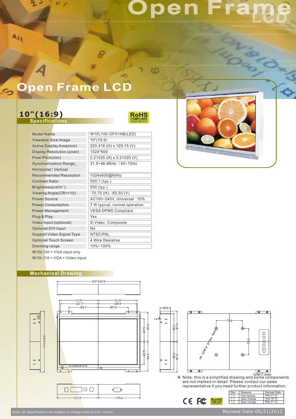 Impulse W10L100-OFH1_HB User Manual | 1 page