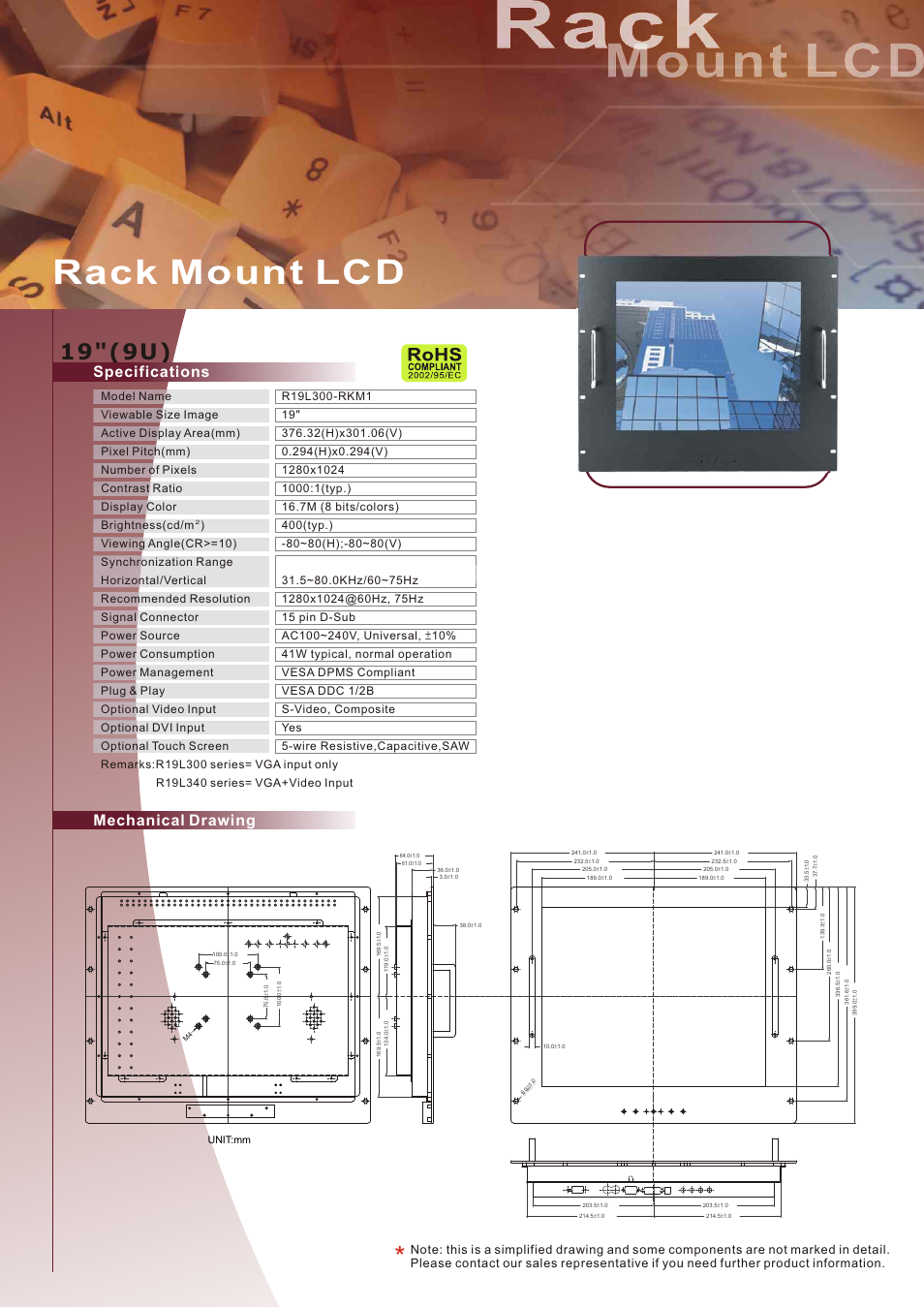 Impulse R19L300-RKM1 User Manual | 1 page
