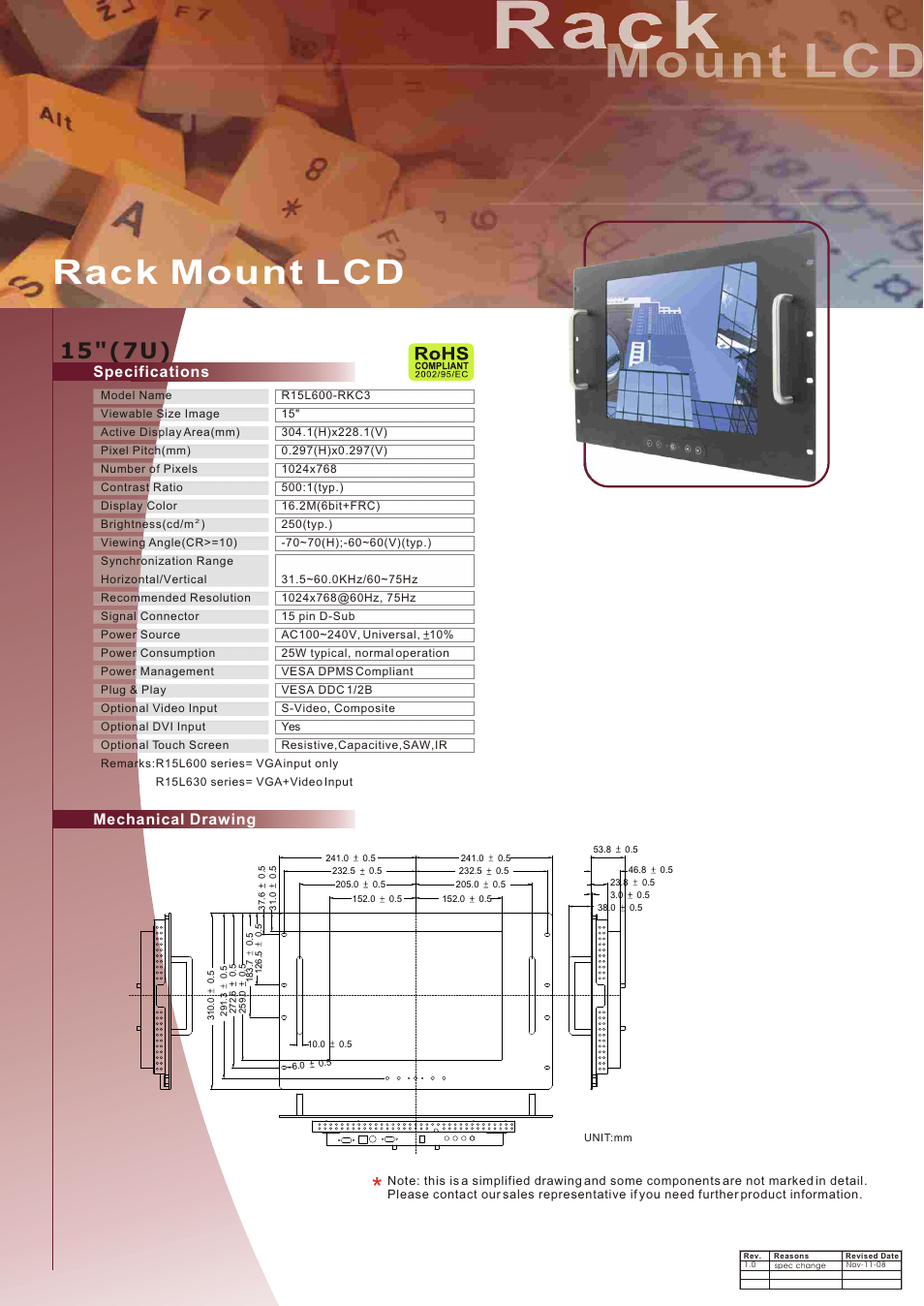 Impulse R15L600-RKC3 User Manual | 1 page