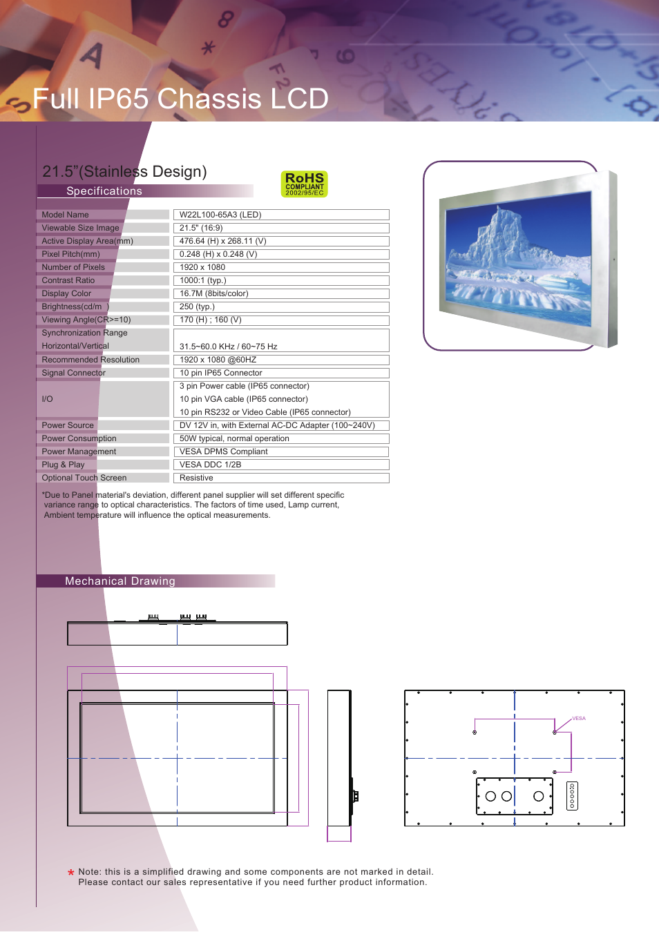 Impulse W22L100-65A3 User Manual | 2 pages