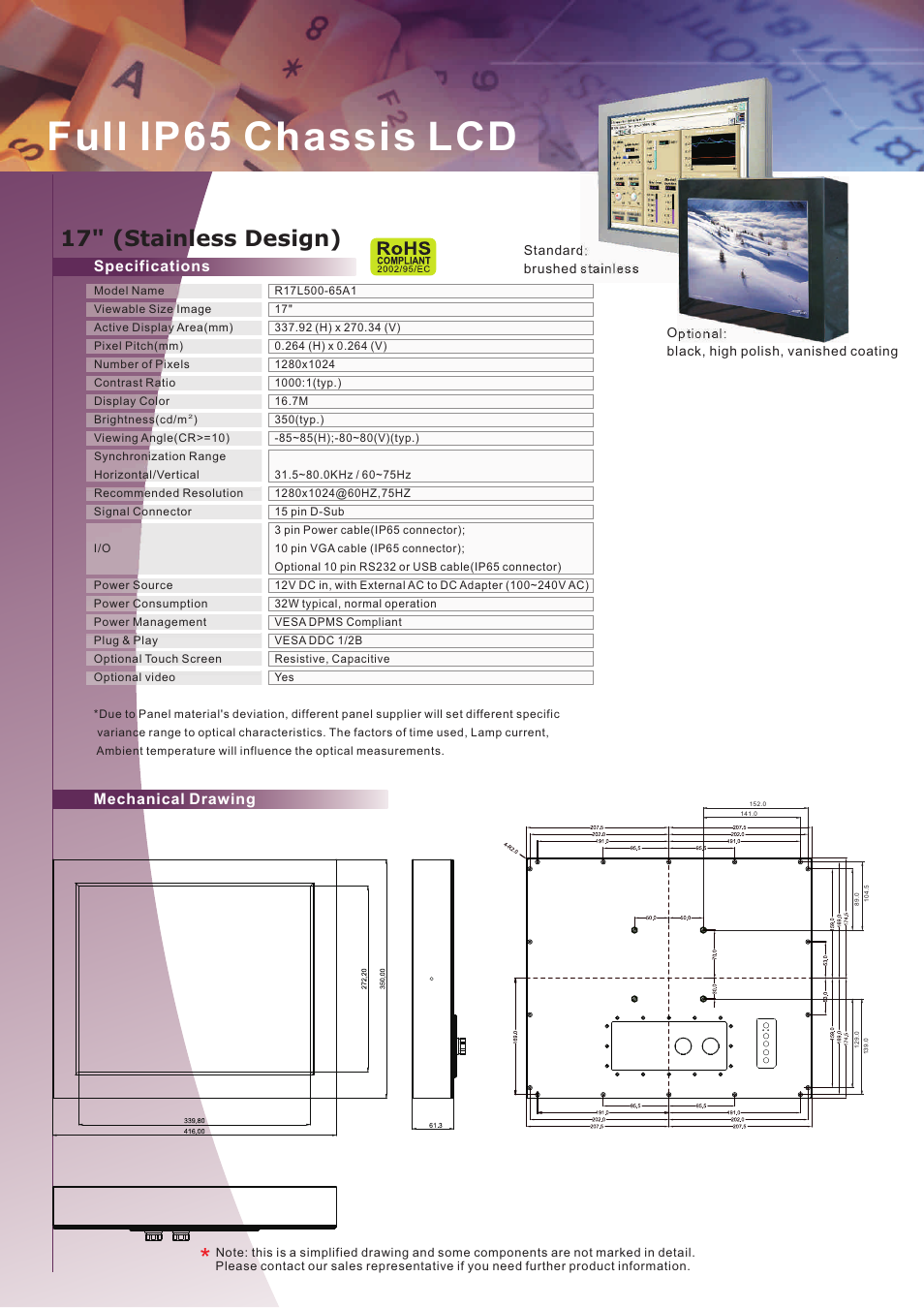 Impulse R17L500-65A1 User Manual | 2 pages