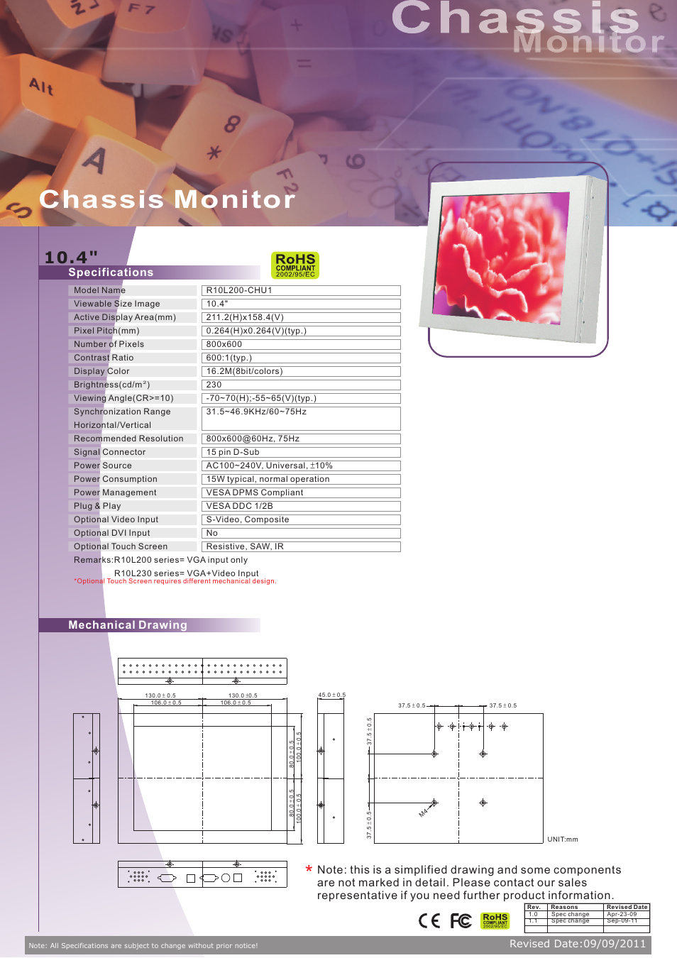 Impulse R10L200-CHU1 User Manual | 1 page