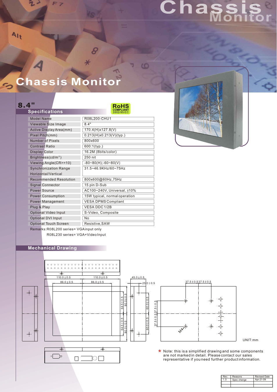 Impulse R08L200-CHU1 User Manual | 1 page