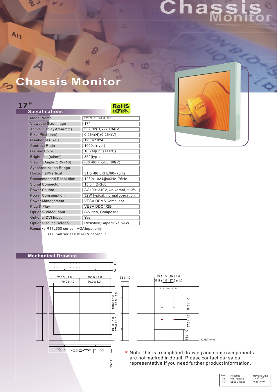 Impulse R17L500-CHM1 User Manual | 1 page