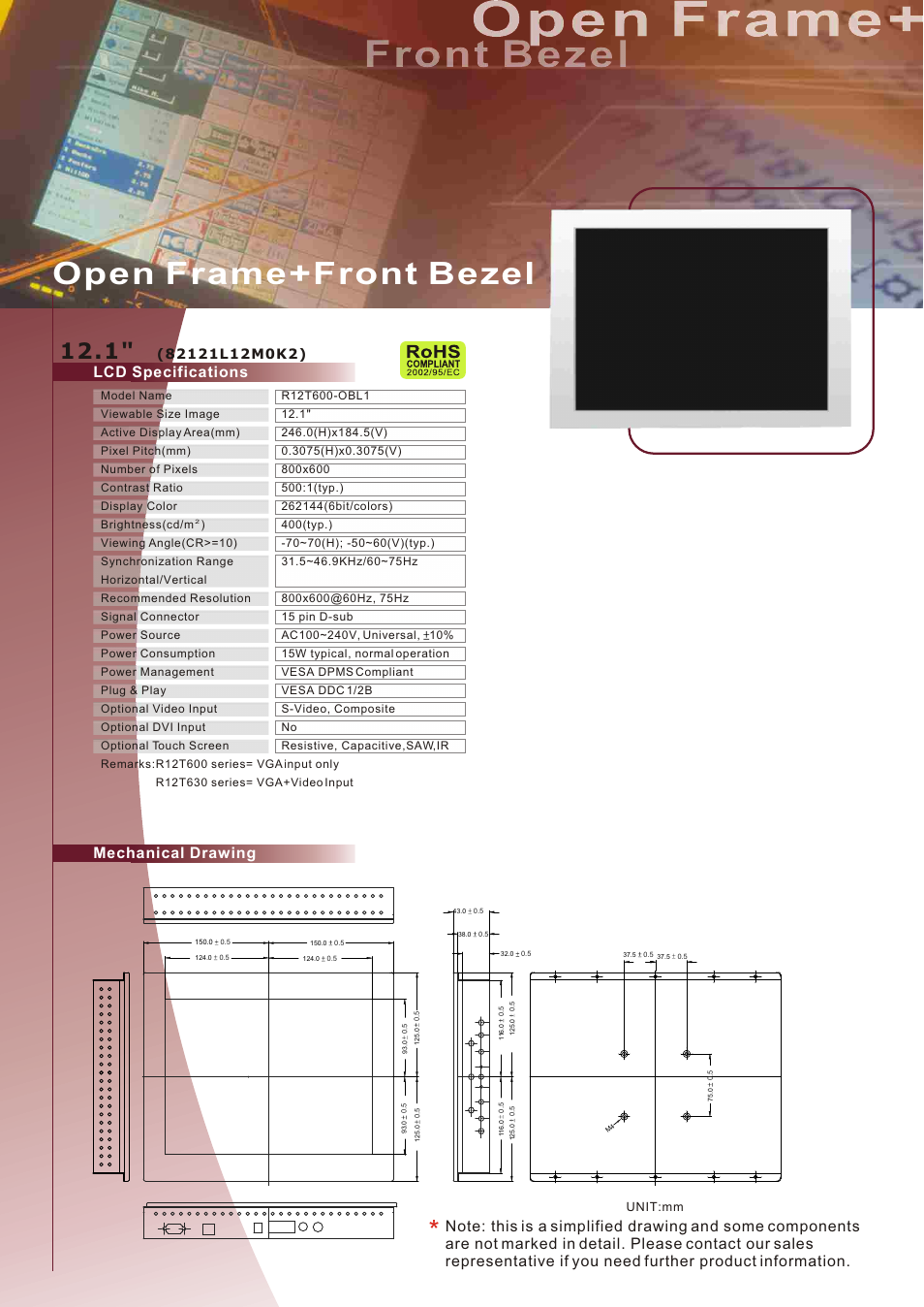 Impulse R12T600-OBL1 User Manual | 1 page